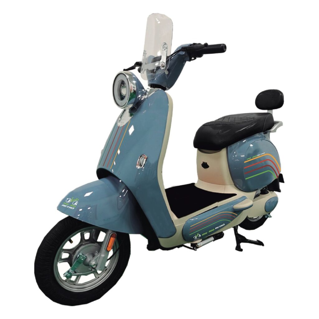 Bicicleta elétrica TK3 Track TKE-800 RETRÔ A, na cor azul